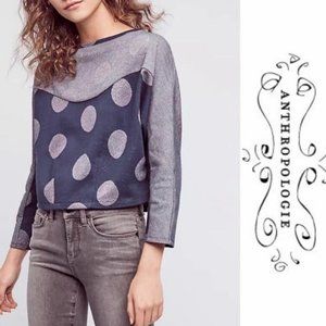 Anthropologie Postmark Polka Dot Sweatshirt Size S